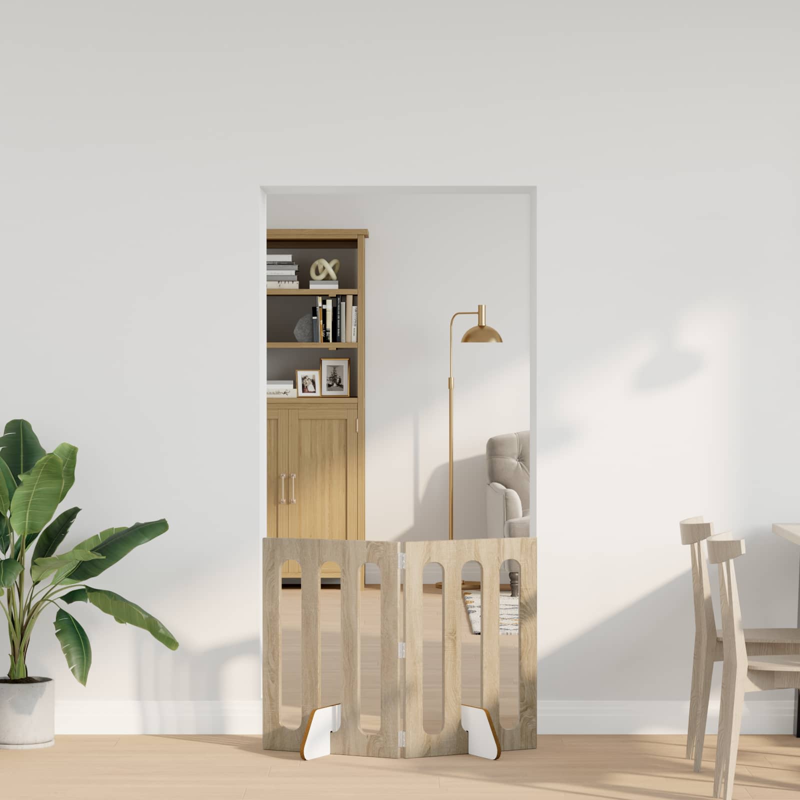 vidaXL Opvouwbaar huisdierhek 2 pcs Wit 100,5 x 38 x 90 cm