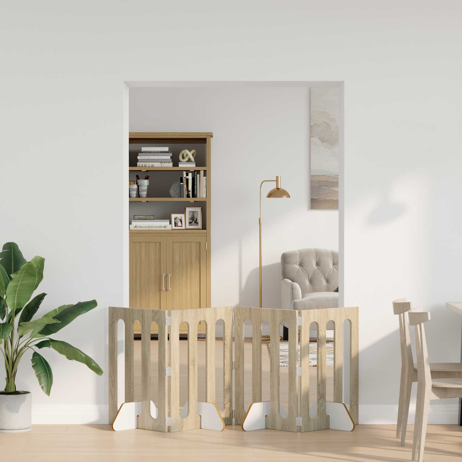 vidaXL Opvouwbaar huisdierhek 2 pcs Wit 100,5 x 38 x 90 cm