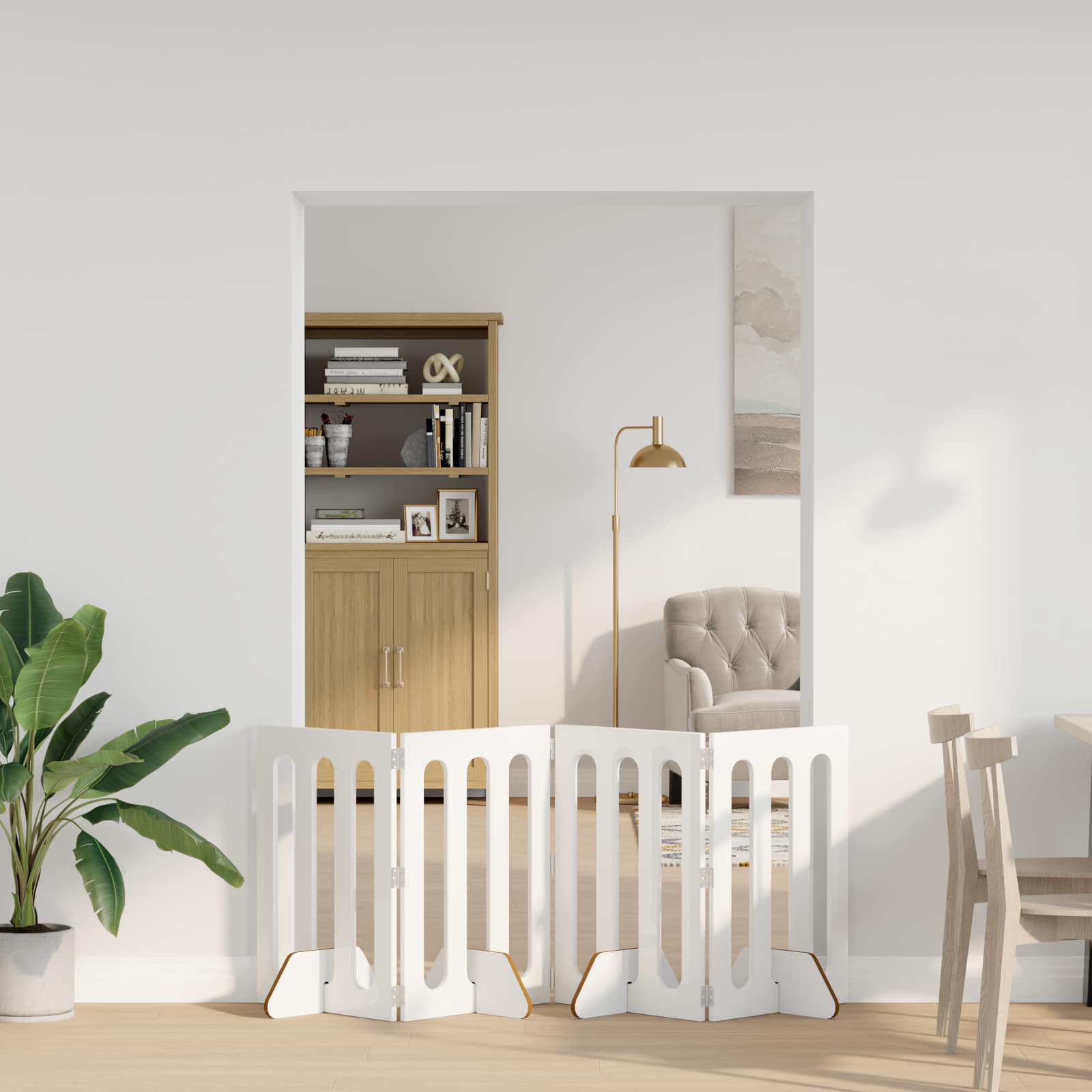 vidaXL Opvouwbaar huisdierhek 2 pcs Wit 100,5 x 38 x 90 cm