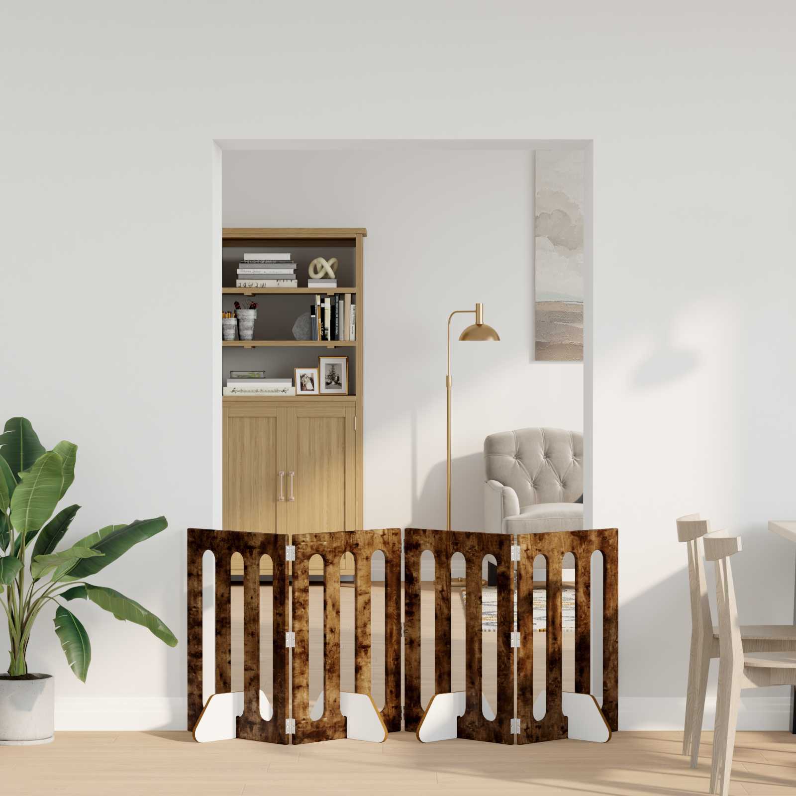 vidaXL Opvouwbaar huisdierhek 2 pcs Wit 100,5 x 38 x 90 cm