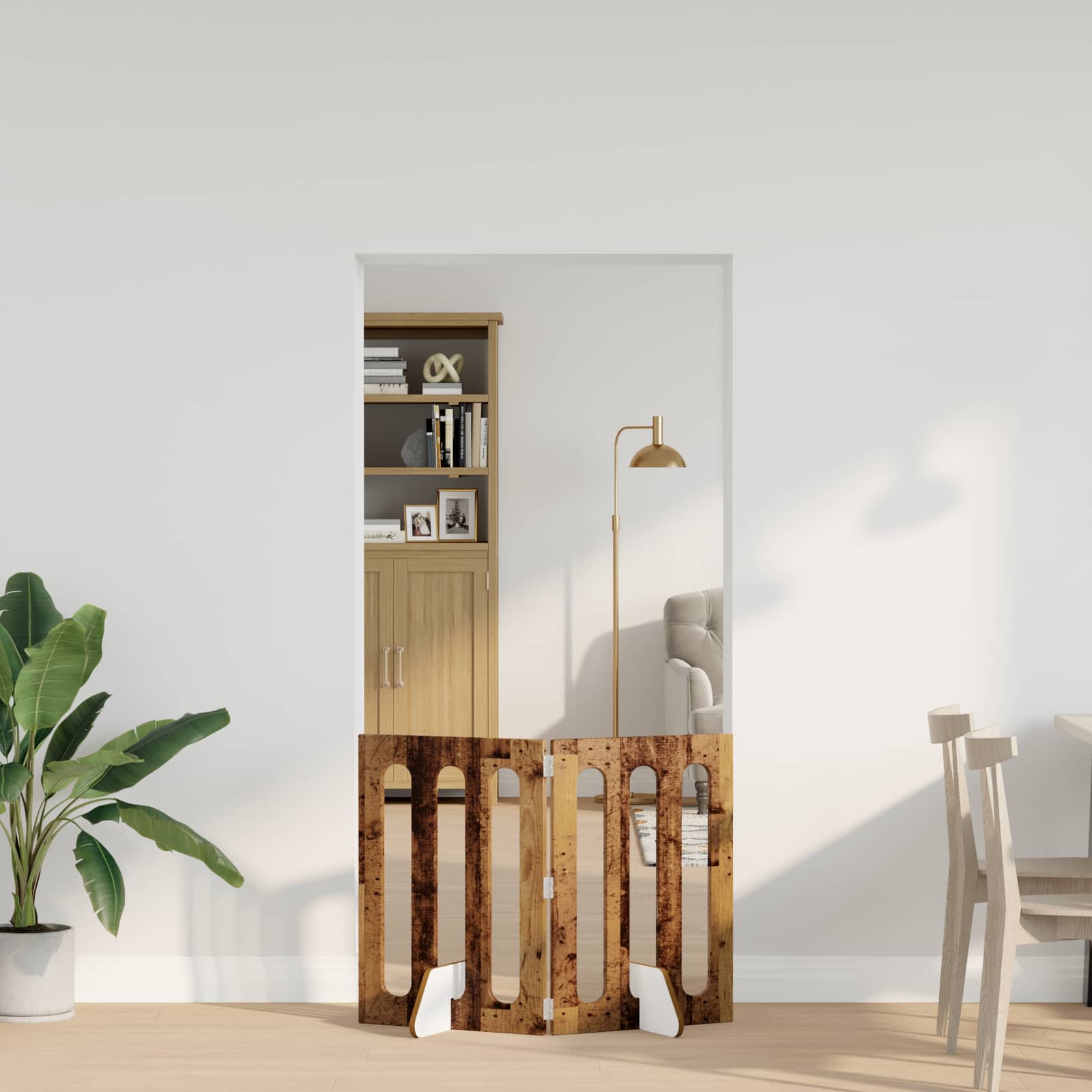 vidaXL Opvouwbaar huisdierhek 2 pcs Wit 100,5 x 38 x 90 cm
