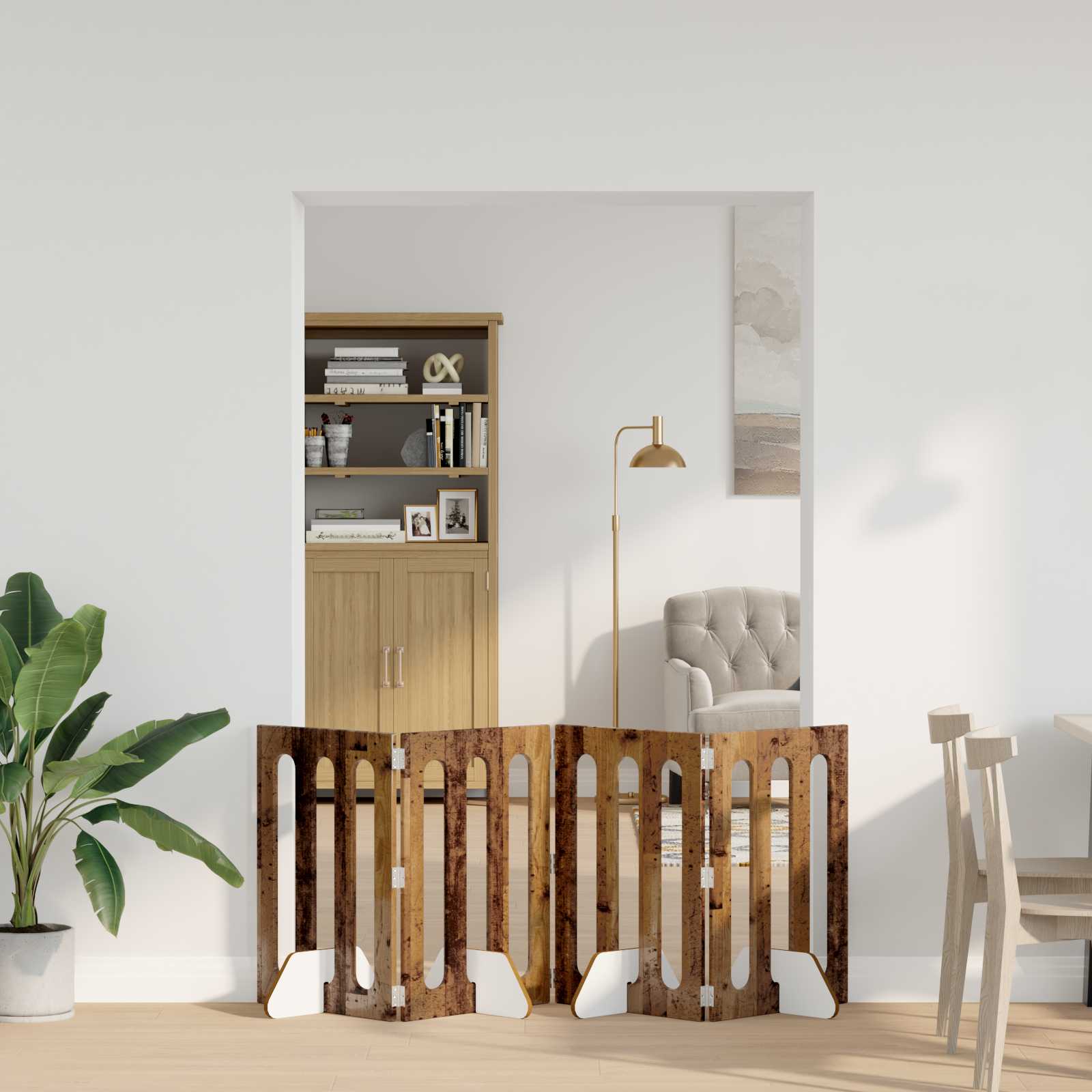 vidaXL Opvouwbaar huisdierhek 2 pcs Wit 100,5 x 38 x 90 cm