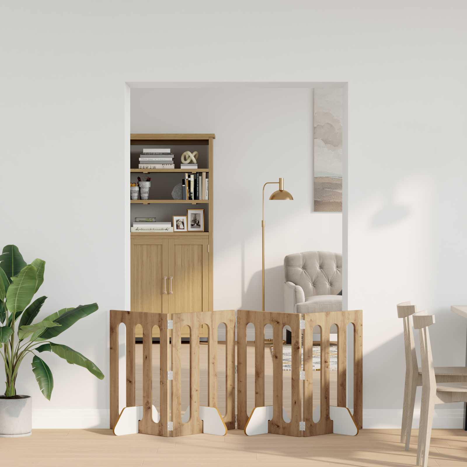 vidaXL Opvouwbaar huisdierhek 2 pcs Wit 100,5 x 38 x 90 cm