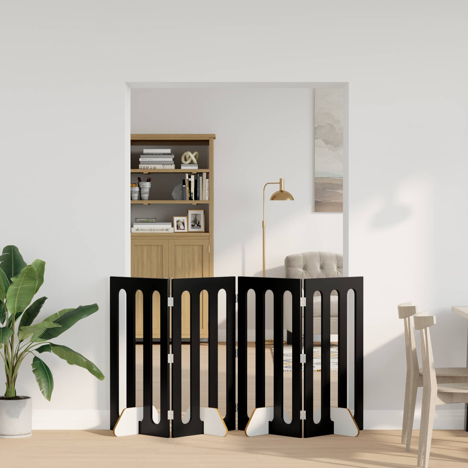 vidaXL Opvouwbaar huisdierhek 2 pcs Wit 100,5 x 38 x 90 cm