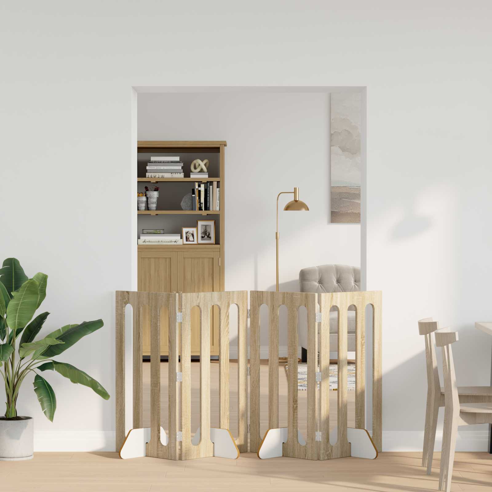 vidaXL Opvouwbaar huisdierhek 2 pcs Wit 100,5 x 38 x 90 cm