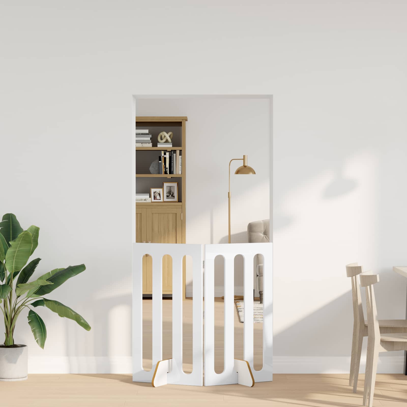 vidaXL Opvouwbaar huisdierhek 2 pcs Wit 100,5 x 38 x 90 cm