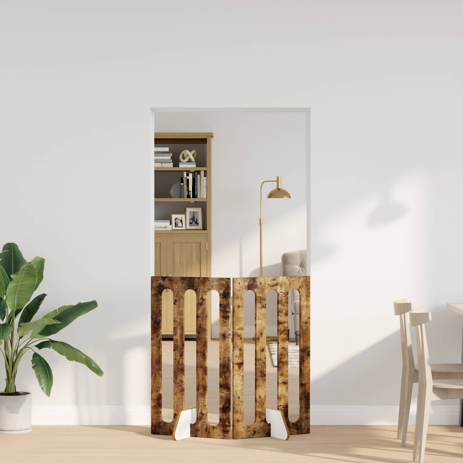 vidaXL Opvouwbaar huisdierhek 2 pcs Wit 100,5 x 38 x 90 cm