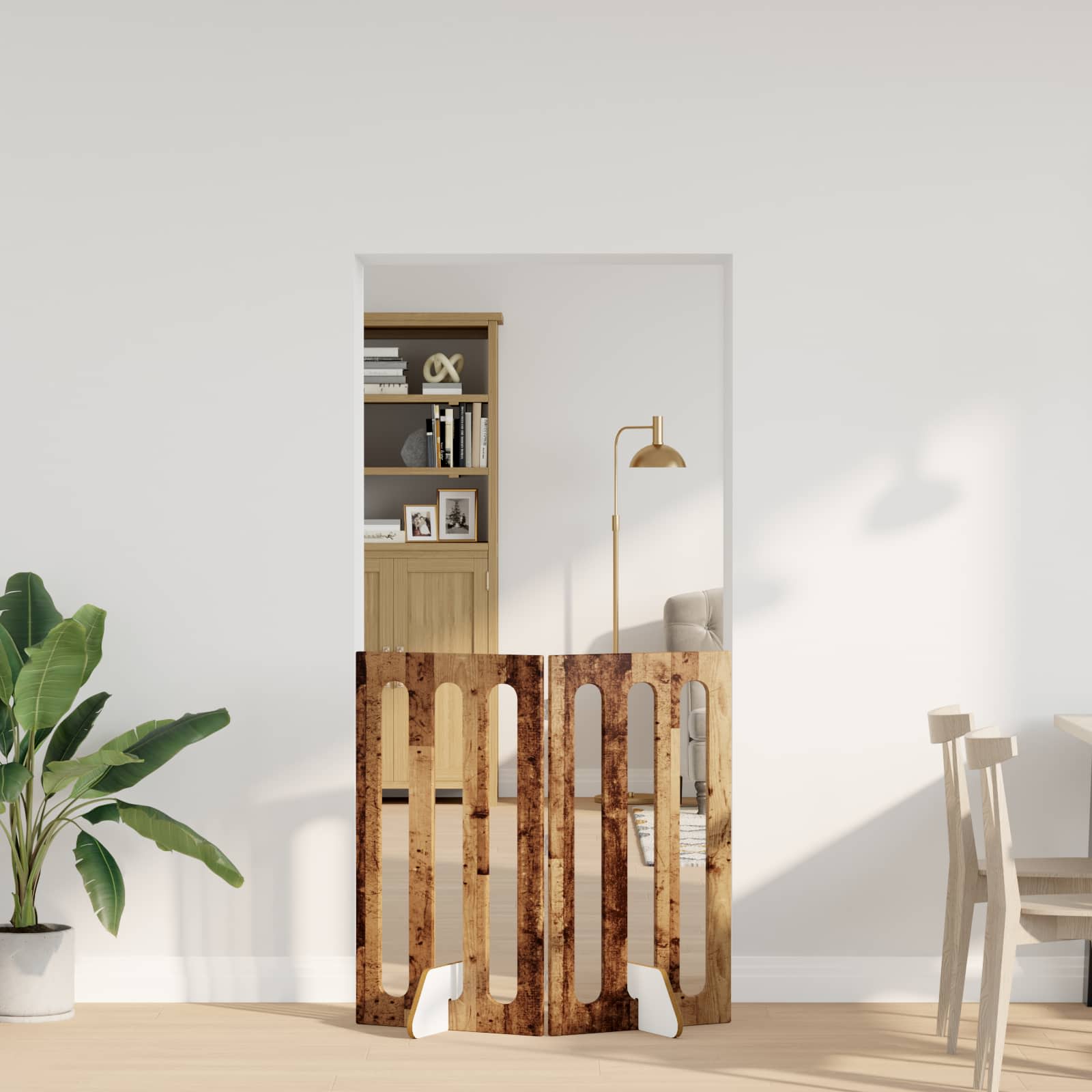 vidaXL Opvouwbaar huisdierhek 2 pcs Wit 100,5 x 38 x 90 cm