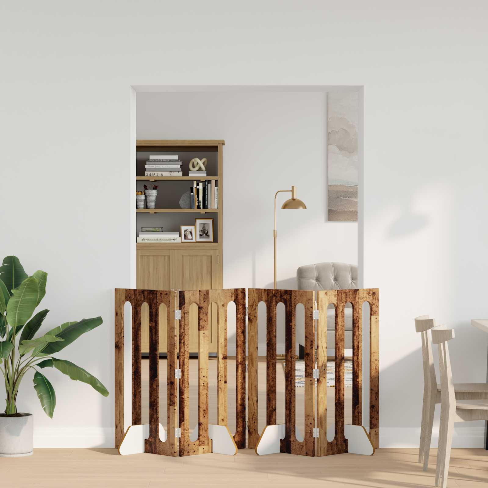 vidaXL Opvouwbaar huisdierhek 2 pcs Wit 100,5 x 38 x 90 cm