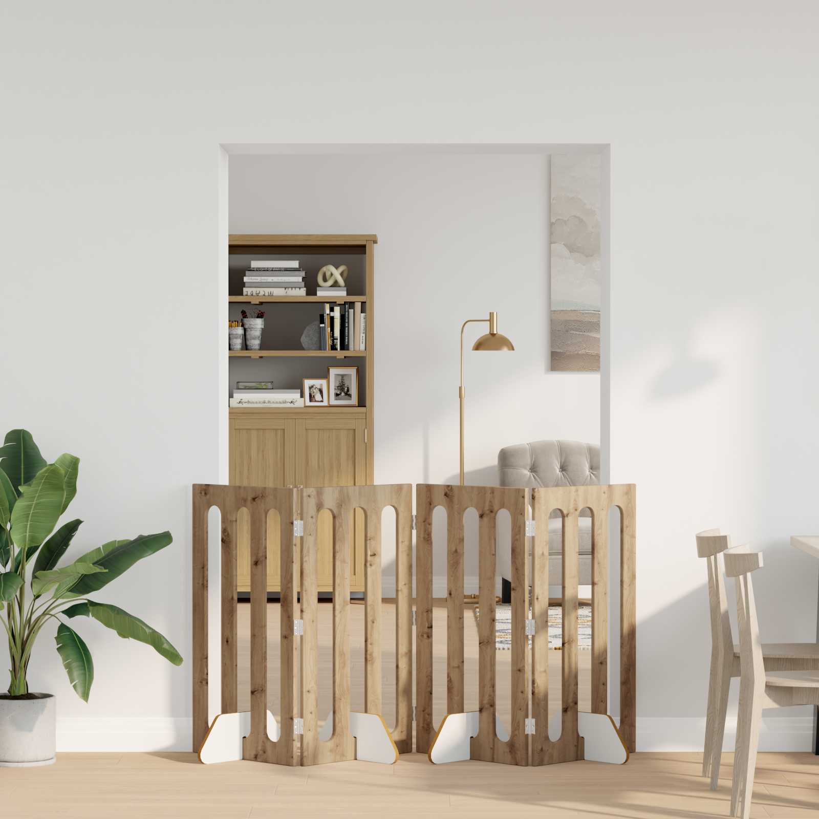 vidaXL Opvouwbaar huisdierhek 2 pcs Wit 100,5 x 38 x 90 cm