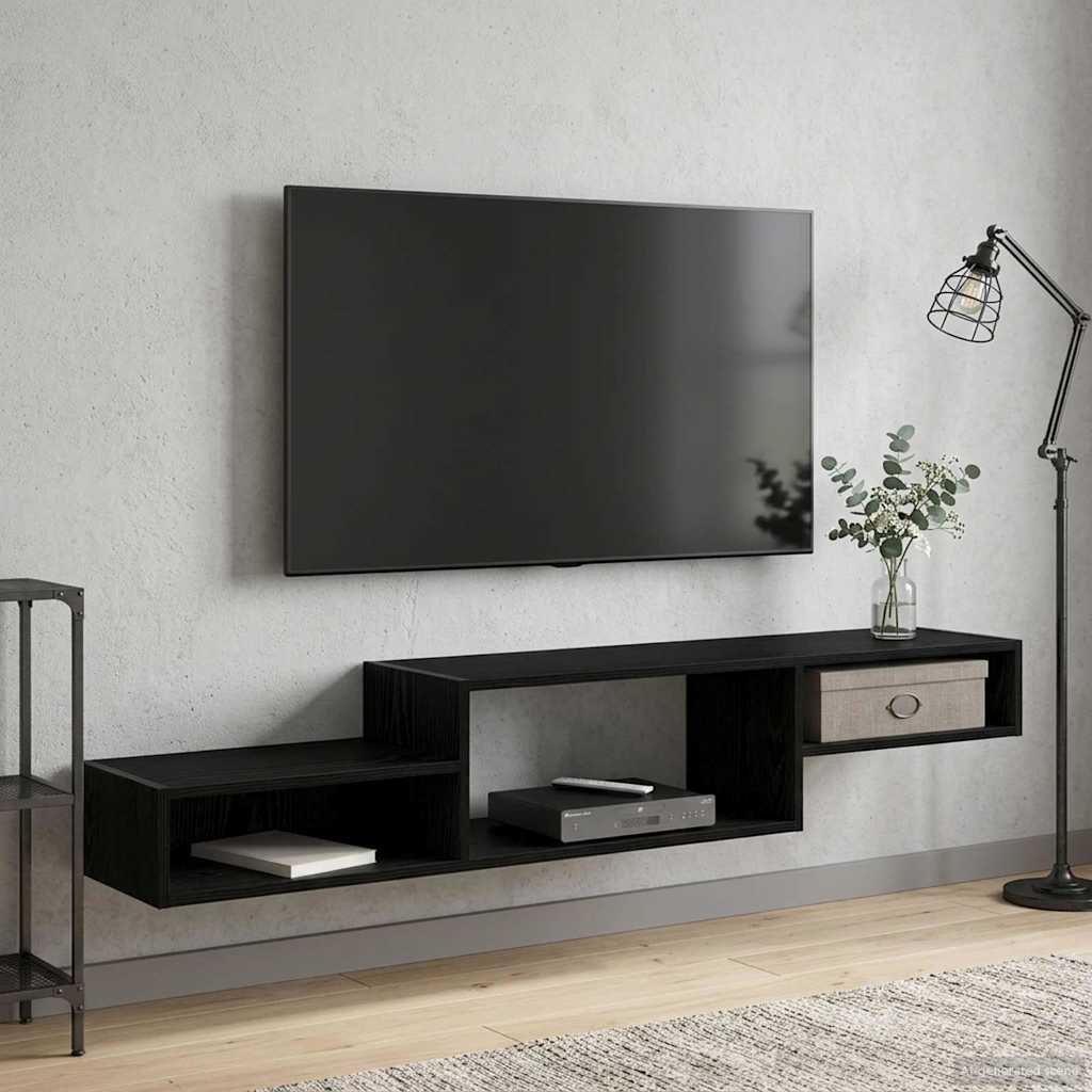 vidaXL Wandgemonteerd tv-meubel Muurmontage Wit 150 x 28 x 26 cm
