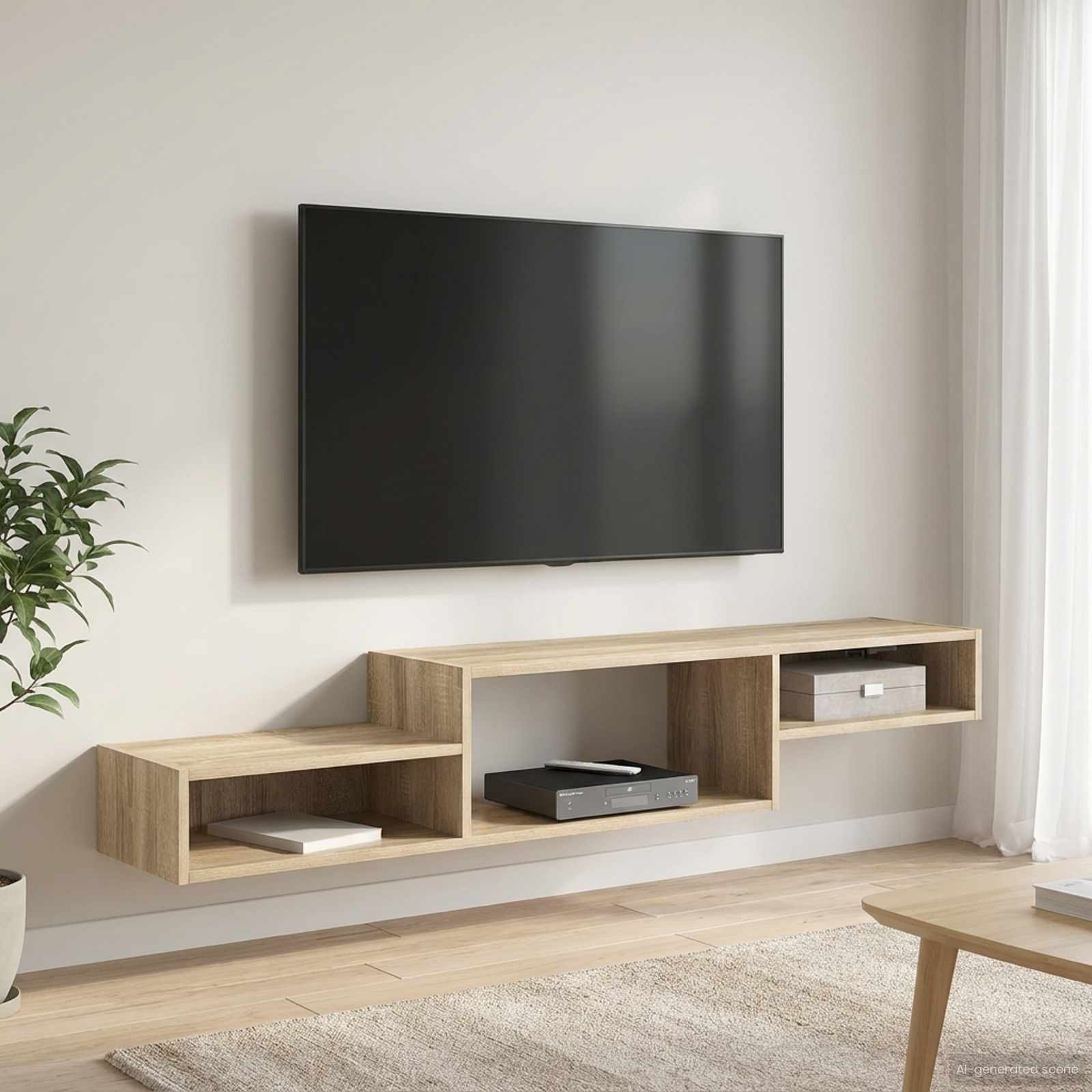 vidaXL Wandgemonteerd tv-meubel Muurmontage Wit 150 x 28 x 26 cm