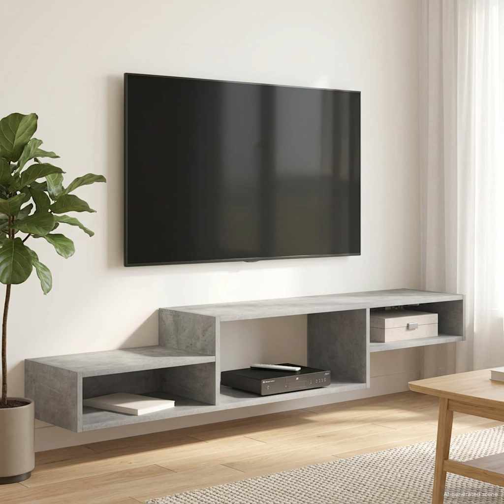 vidaXL Wandgemonteerd tv-meubel Muurmontage Wit 150 x 28 x 26 cm