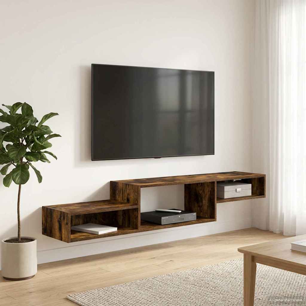 vidaXL Wandgemonteerd tv-meubel Muurmontage Wit 150 x 28 x 26 cm
