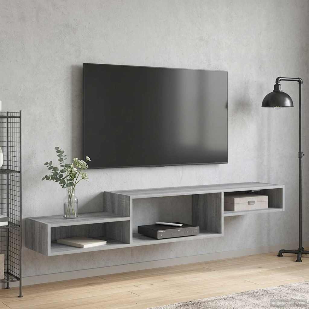 vidaXL Wandgemonteerd tv-meubel Muurmontage Wit 150 x 28 x 26 cm