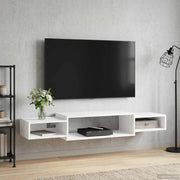 vidaXL Wandgemonteerd tv-meubel Muurmontage Wit 140 x 28 x 21 cm