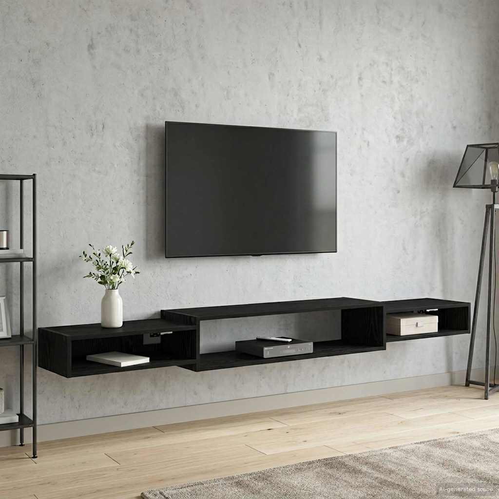 vidaXL Wandgemonteerd tv-meubel Muurmontage Wit 140 x 28 x 21 cm