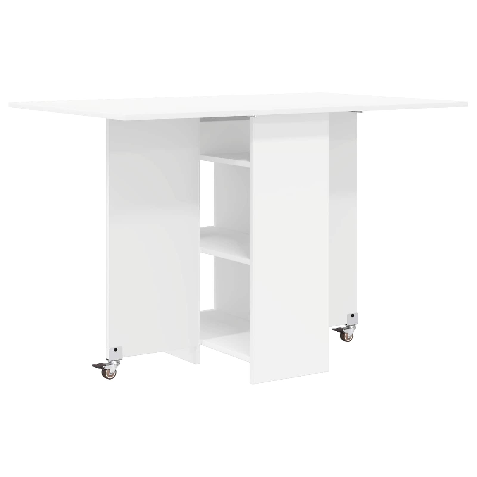 vidaXL Eettafel 115 x 70 x 75 cm Bewerkt hout Wit Rechthoekig