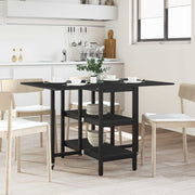 vidaXL Eettafel 122 x 80 x 76,5 cm Bewerkt hout Zwart eiken
