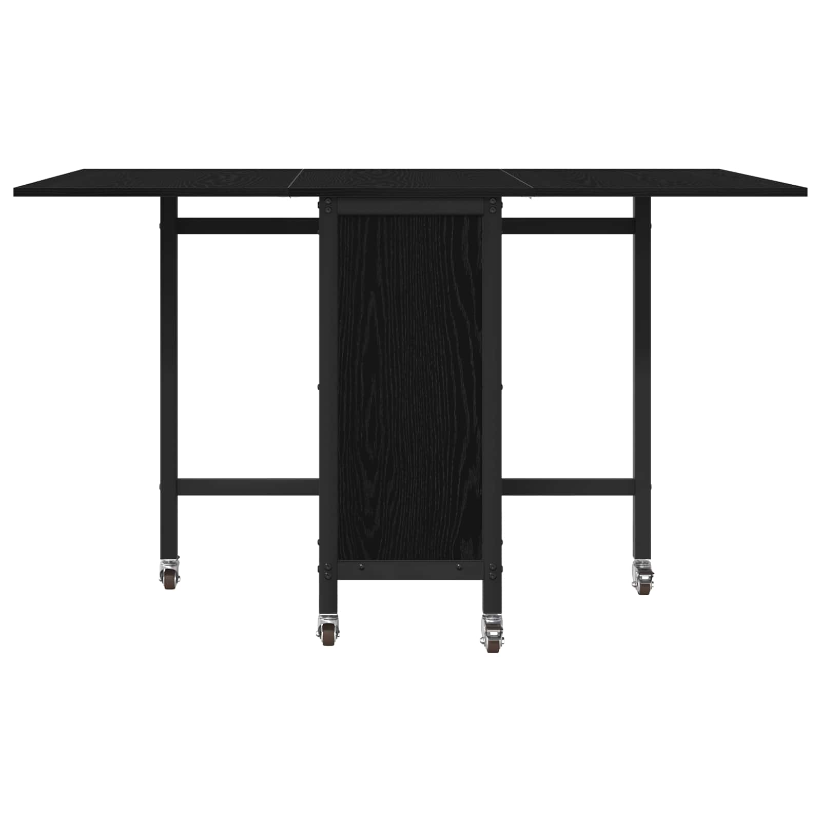 vidaXL Opvouwbare eettafel met wielen 130 x 80 x 76,5 cm Bewerkt hout