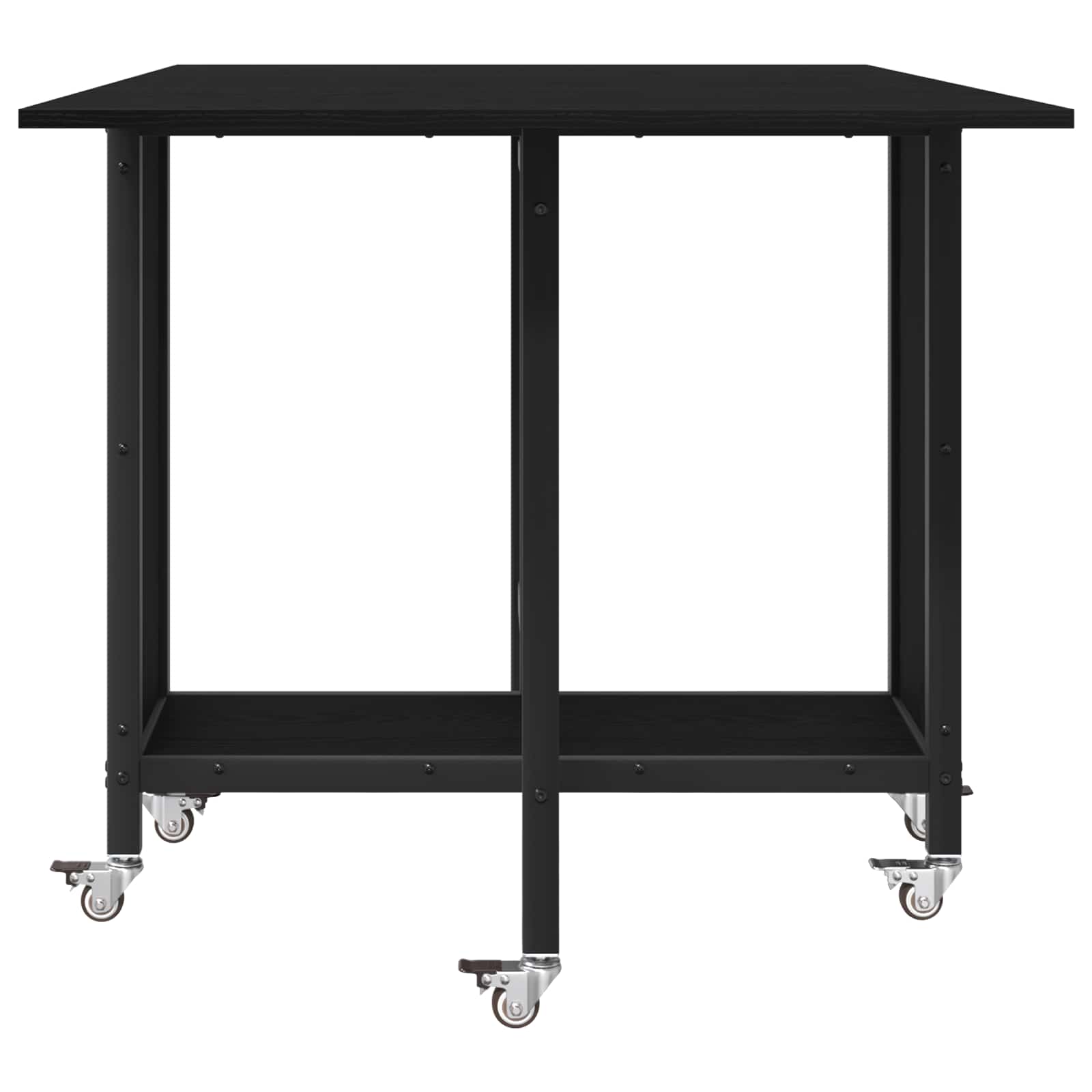 vidaXL Opvouwbare eettafel met wielen 130 x 80 x 76,5 cm Bewerkt hout