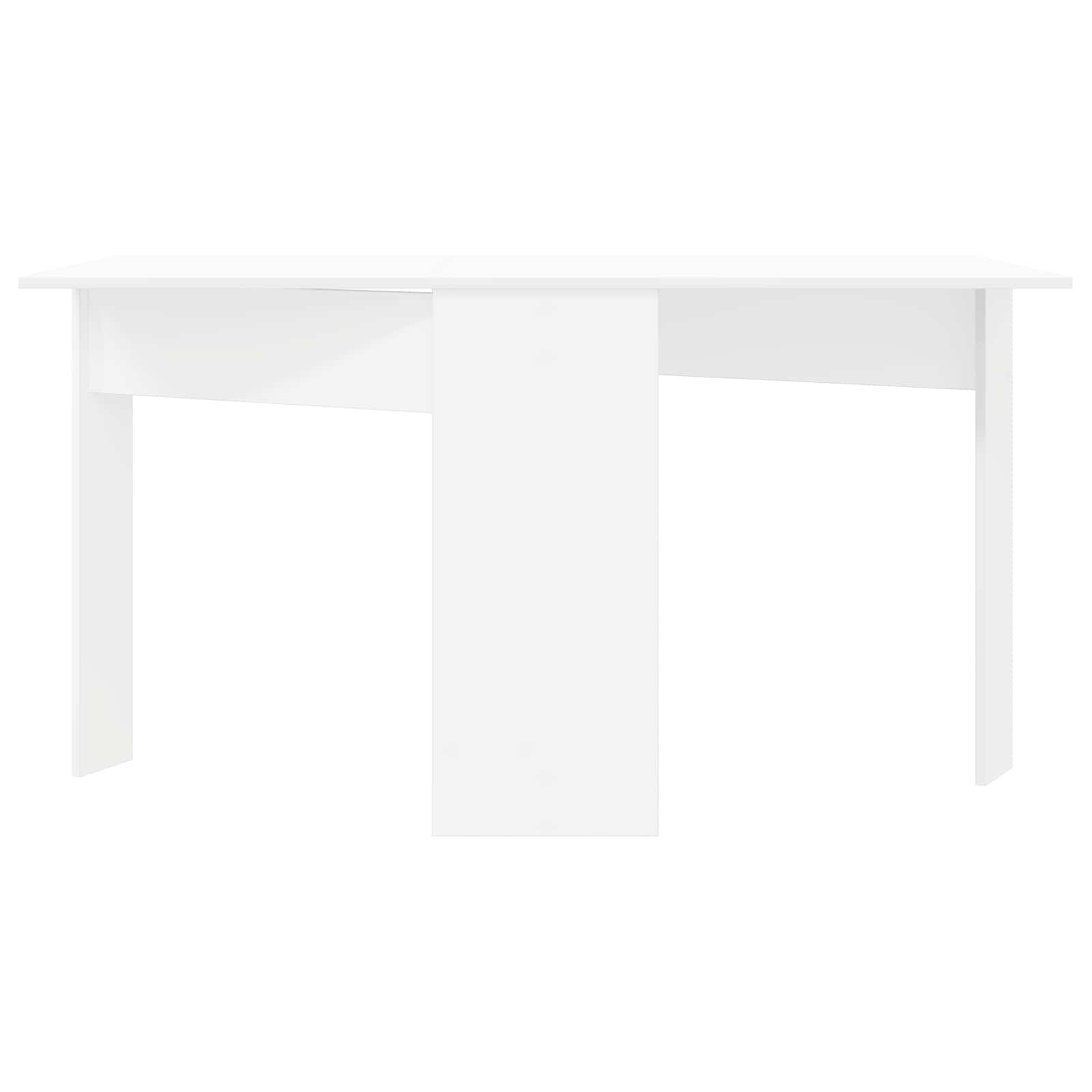 vidaXL Eettafel 138 x 70 x 73,5 cm Bewerkt hout Wit Rechthoekig