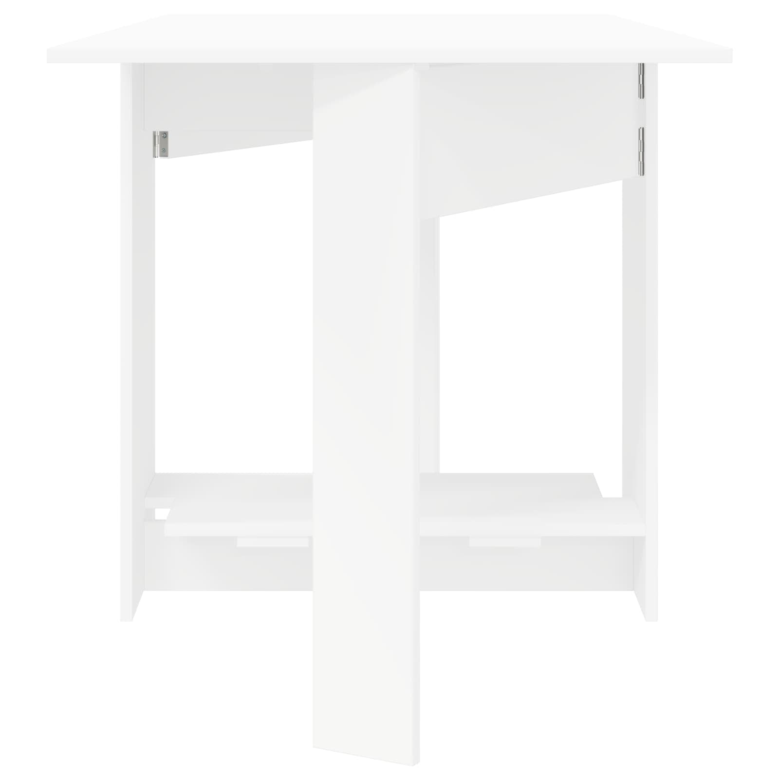 vidaXL Eettafel 138 x 70 x 73,5 cm Bewerkt hout Wit Rechthoekig