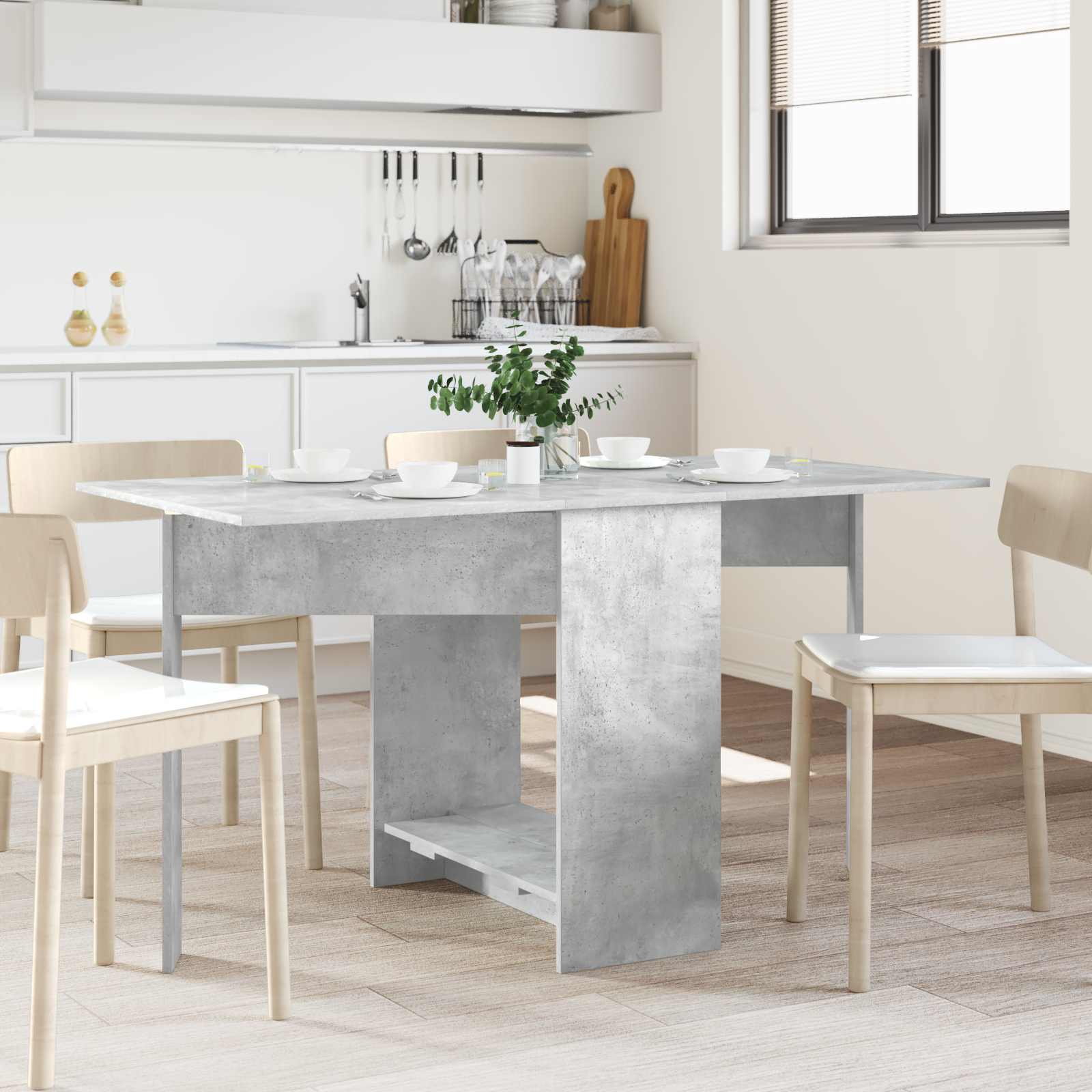 vidaXL Eettafel 138 x 70 x 73,5 cm Bewerkt hout Wit Rechthoekig
