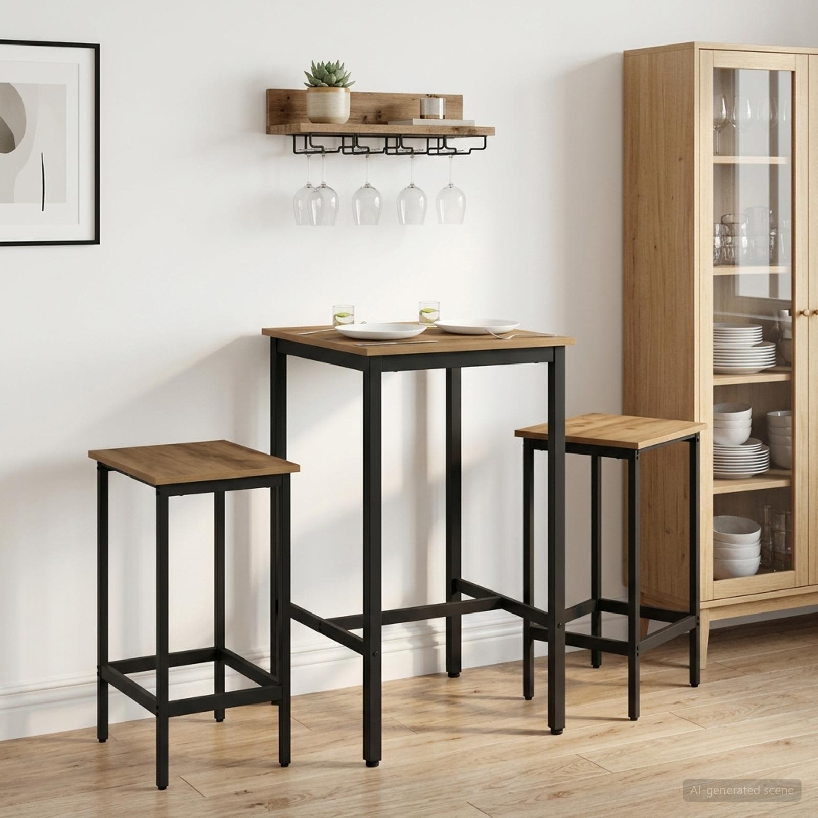 vidaXL Barkruk 2 st Oud hout 40 x 32 x 74 cm Bewerkt hout