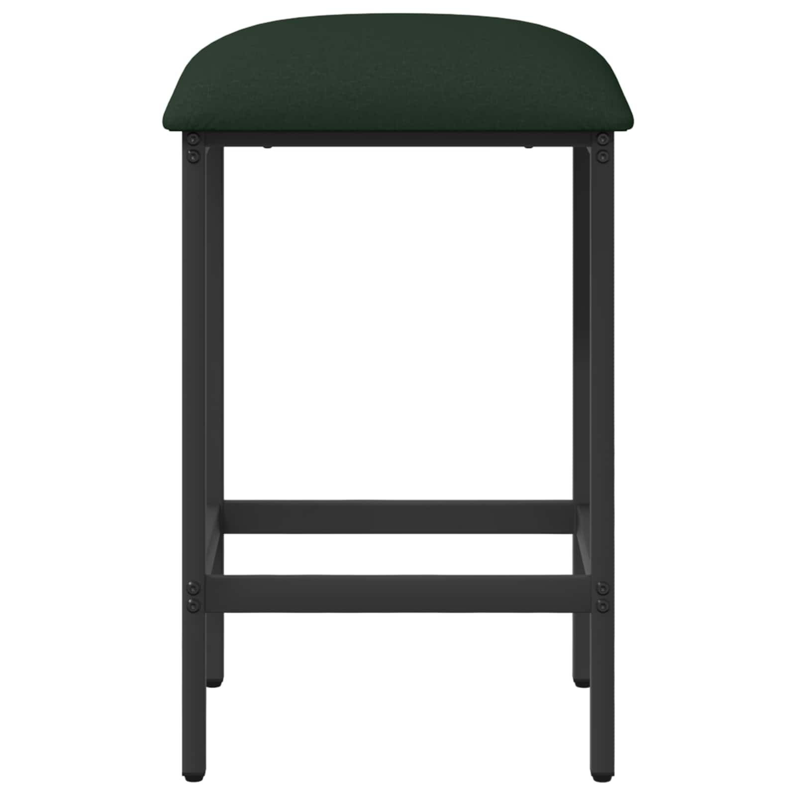 vidaXL Barkruk 2 st Donkergroen 40 x 32 x 74 cm Bewerkt hout