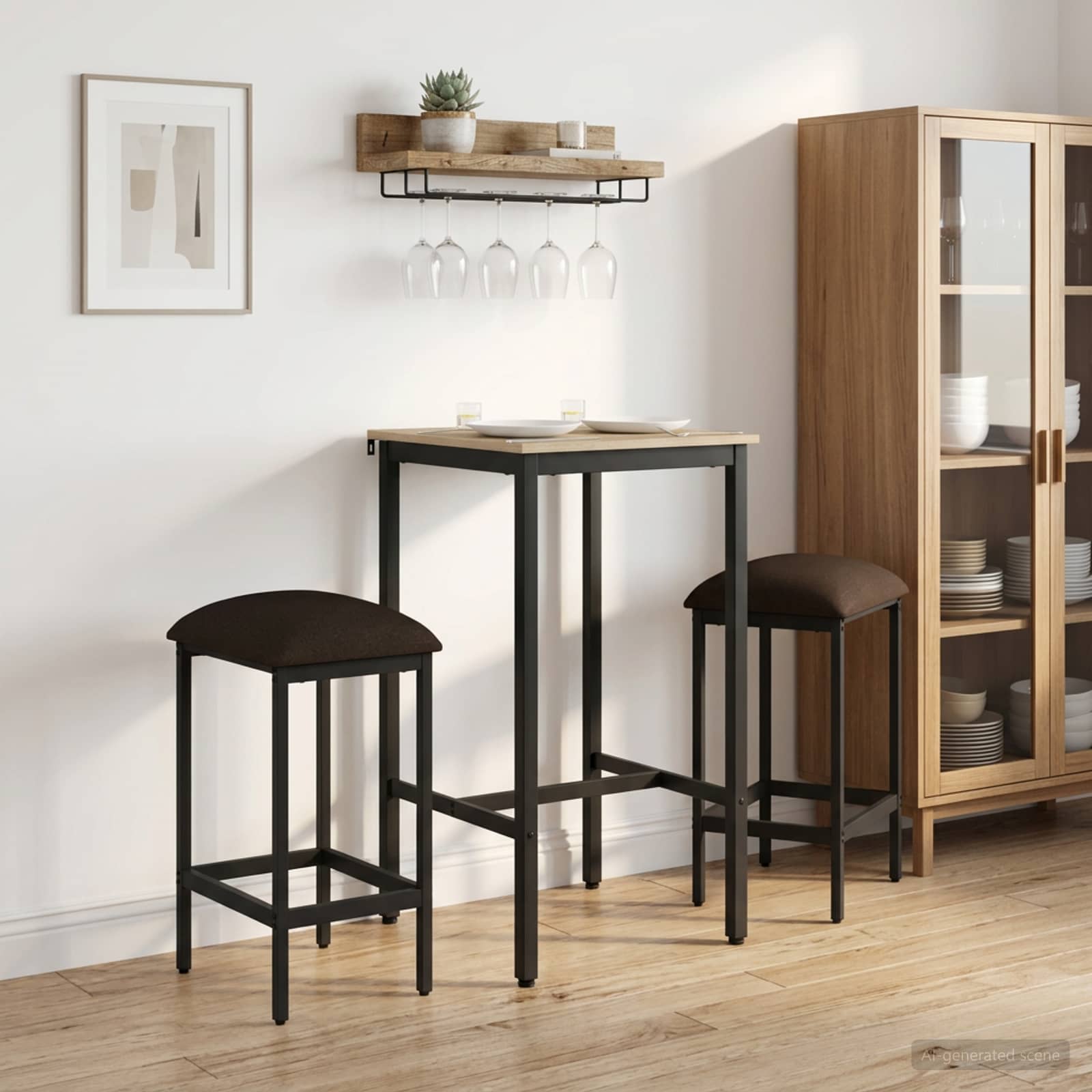 vidaXL Barkruk 2 st Donkergroen 40 x 32 x 74 cm Bewerkt hout