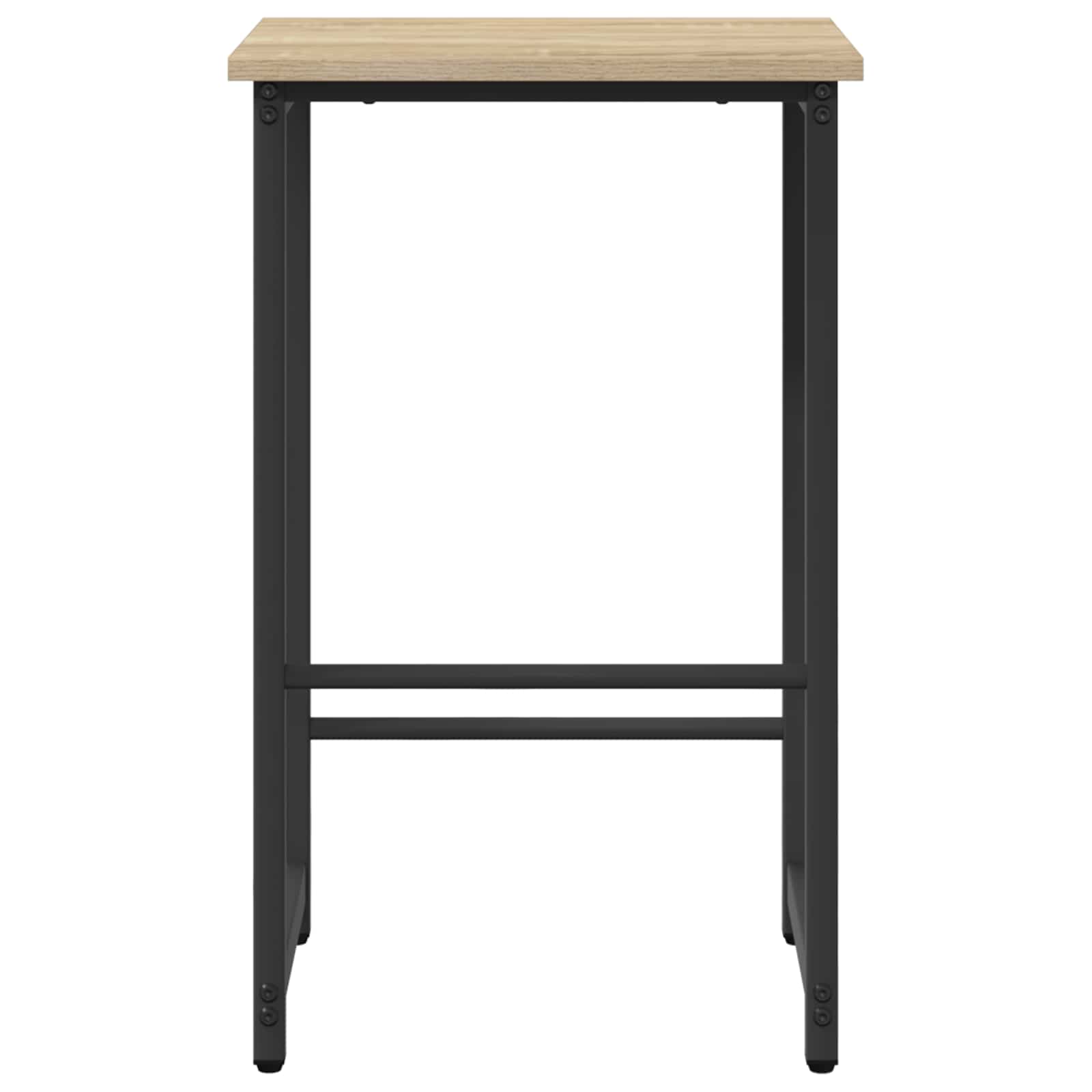 vidaXL Barkruk Zwart eiken 40 x 32 x 74 cm Bewerkt hout