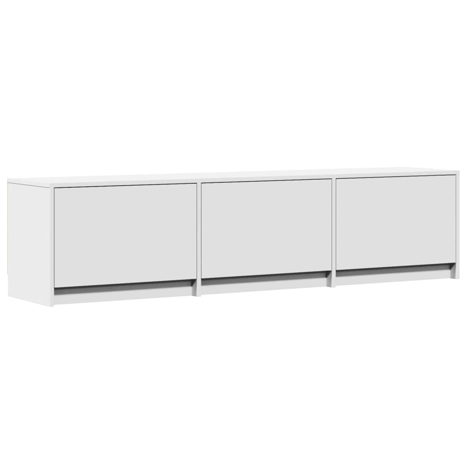 vidaXL TV-kast met LED met lade Wit 165 x 34 x 40 cm Bewerkt hout