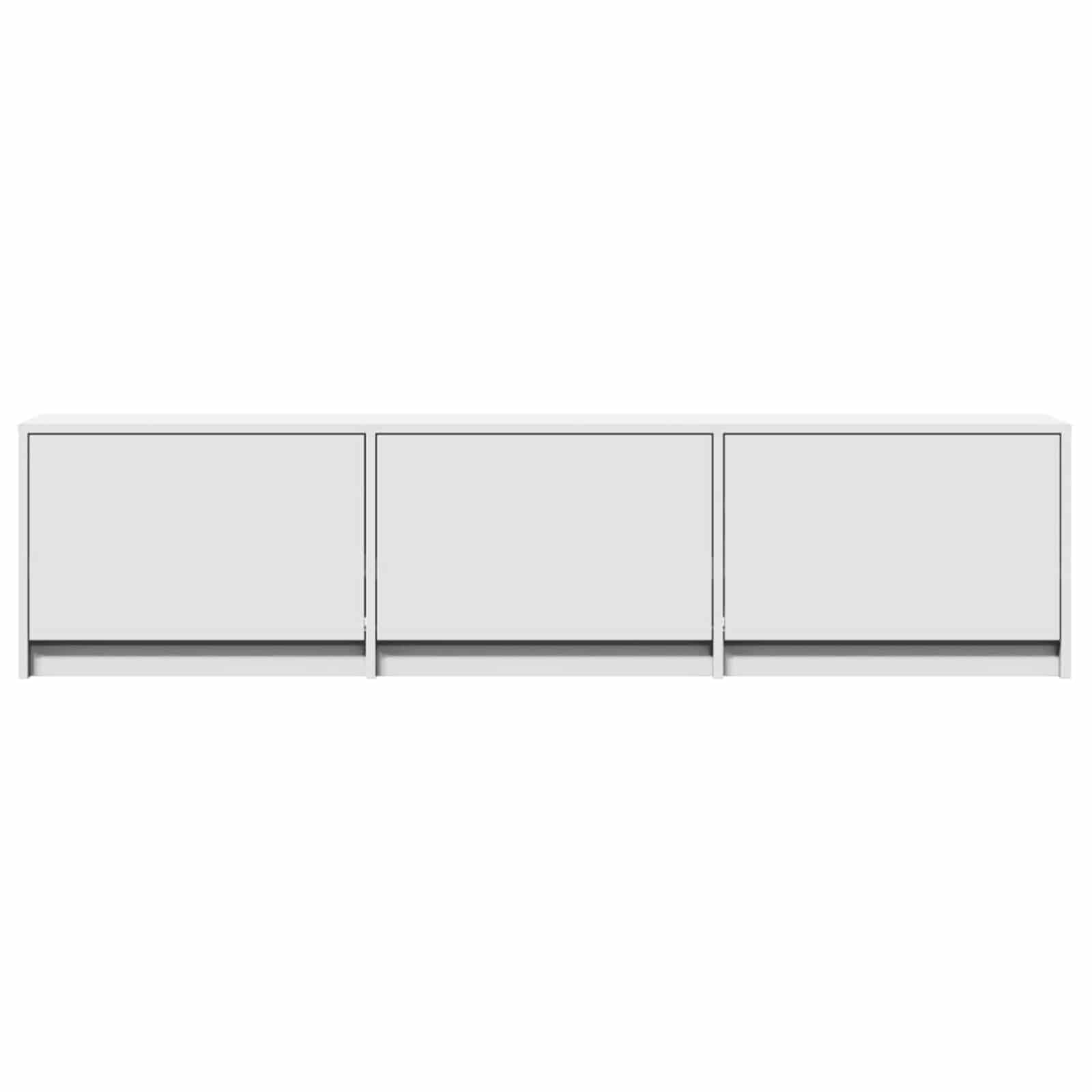 vidaXL TV-kast met LED met lade Wit 165 x 34 x 40 cm Bewerkt hout