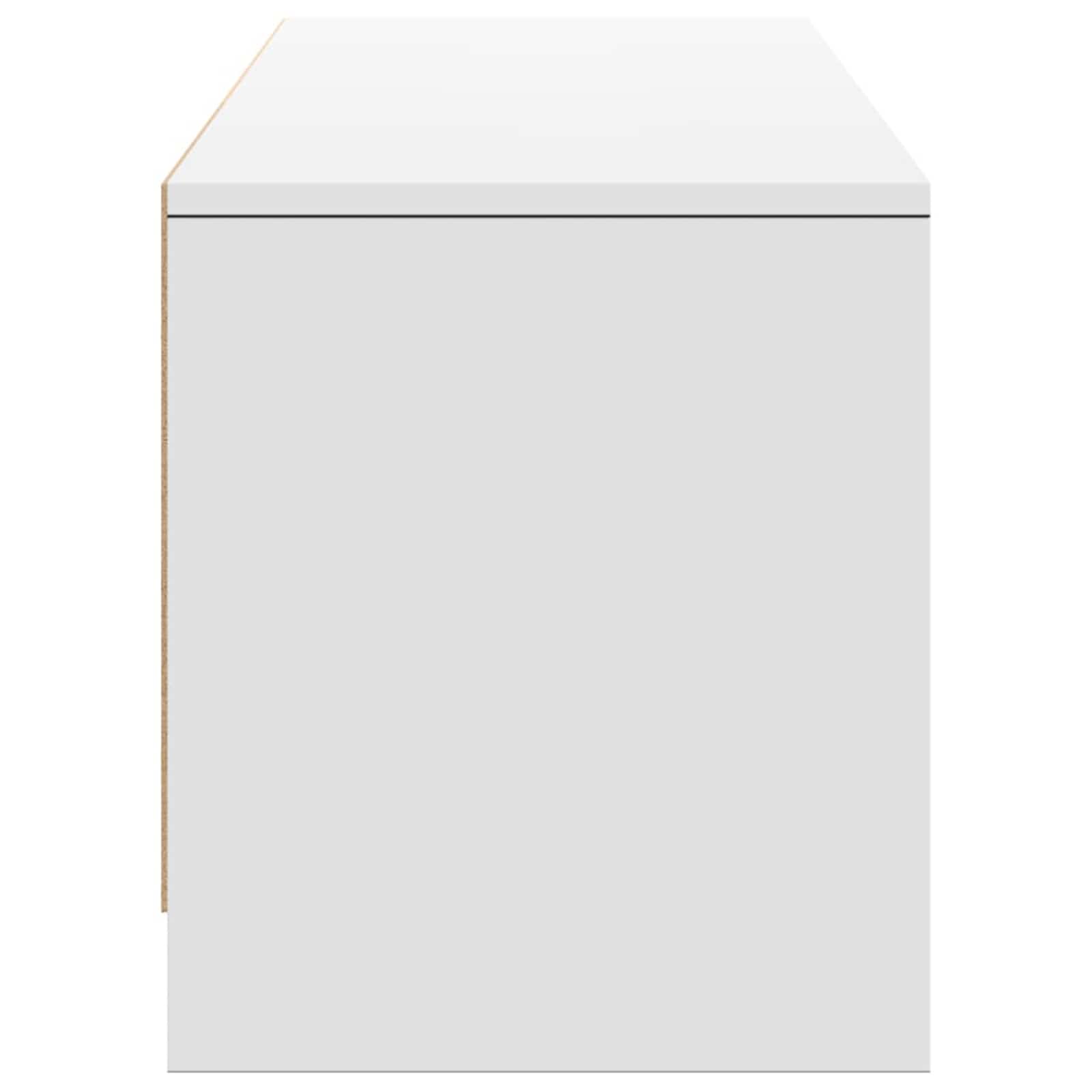 vidaXL TV-kast met LED met lade Wit 165 x 34 x 40 cm Bewerkt hout