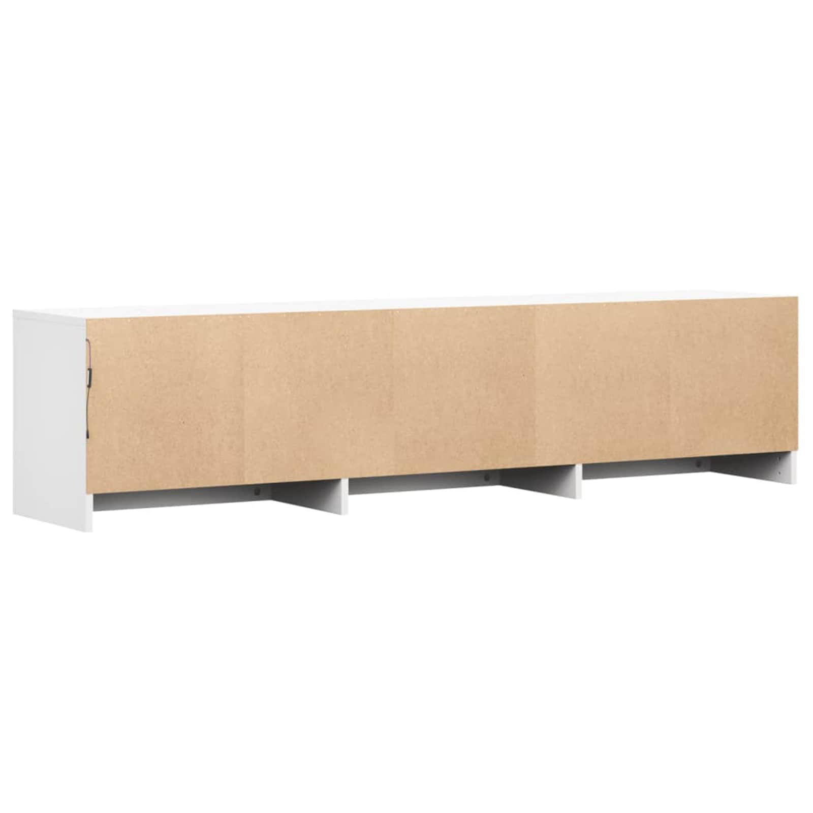 vidaXL TV-kast met LED met lade Wit 165 x 34 x 40 cm Bewerkt hout