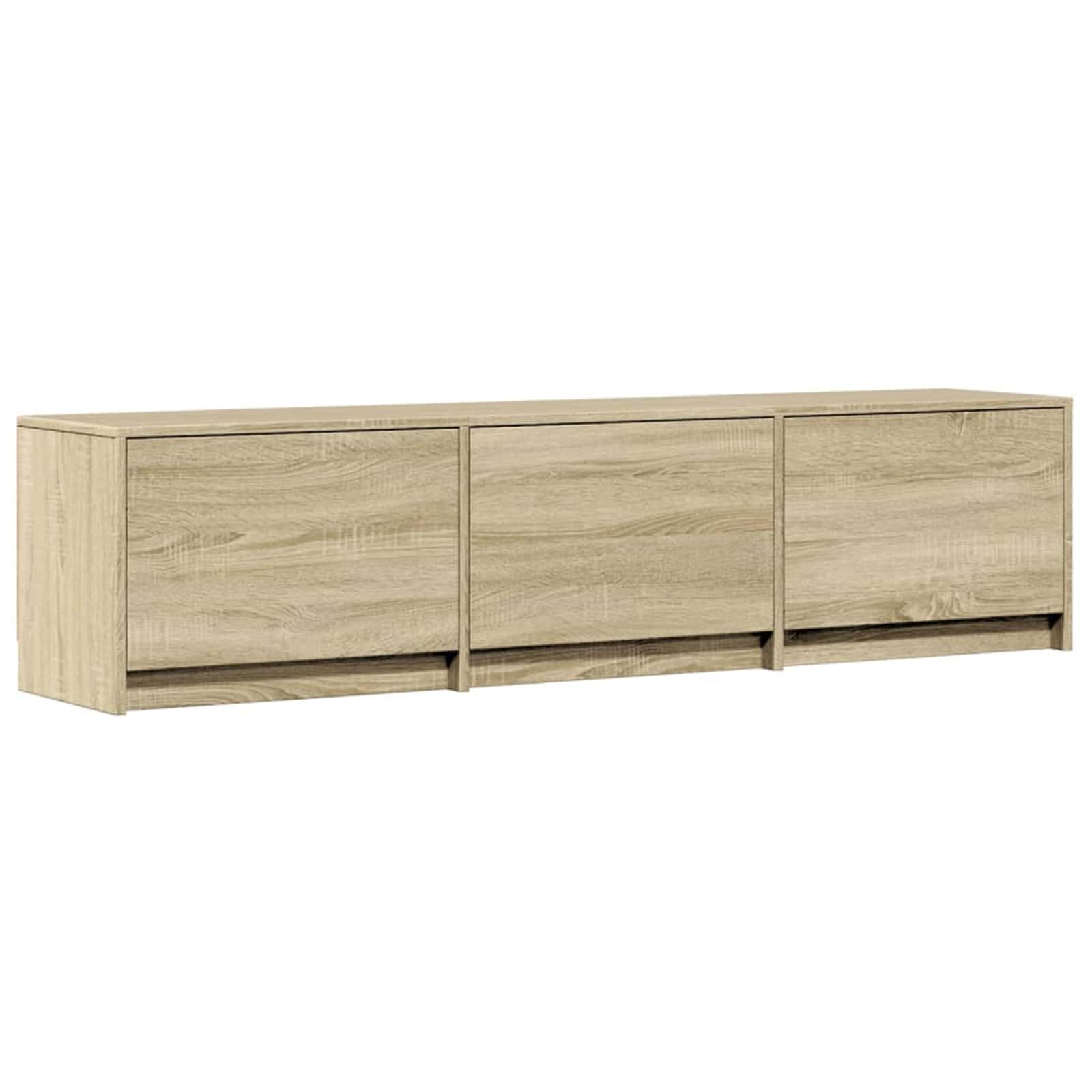 vidaXL TV-kast met LED met lade Wit 165 x 34 x 40 cm Bewerkt hout