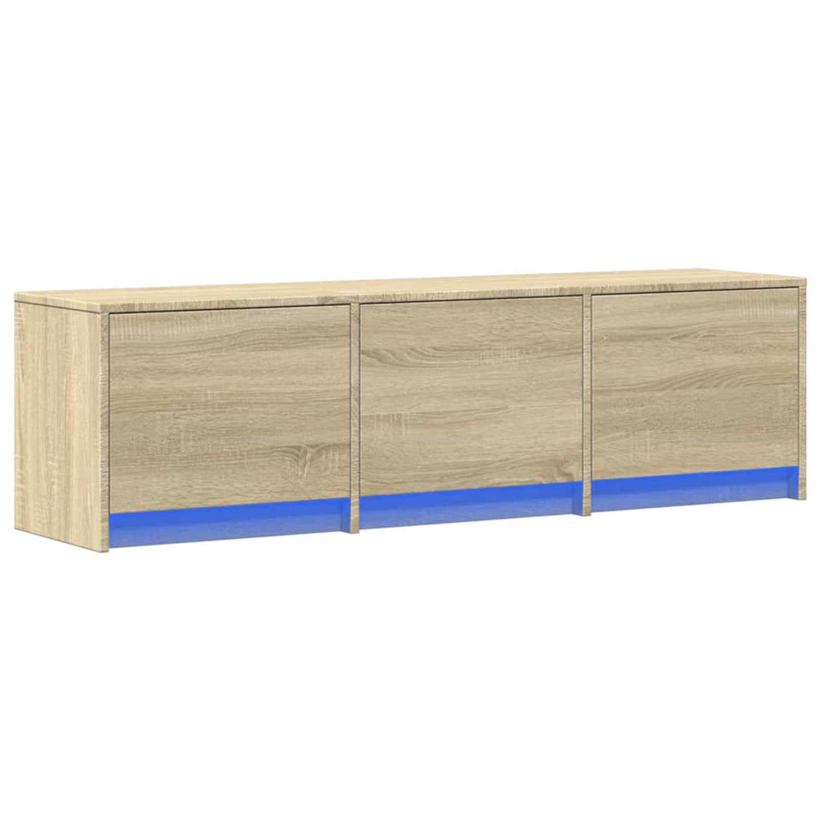 vidaXL TV-kast met LED met lade Wit 165 x 34 x 40 cm Bewerkt hout