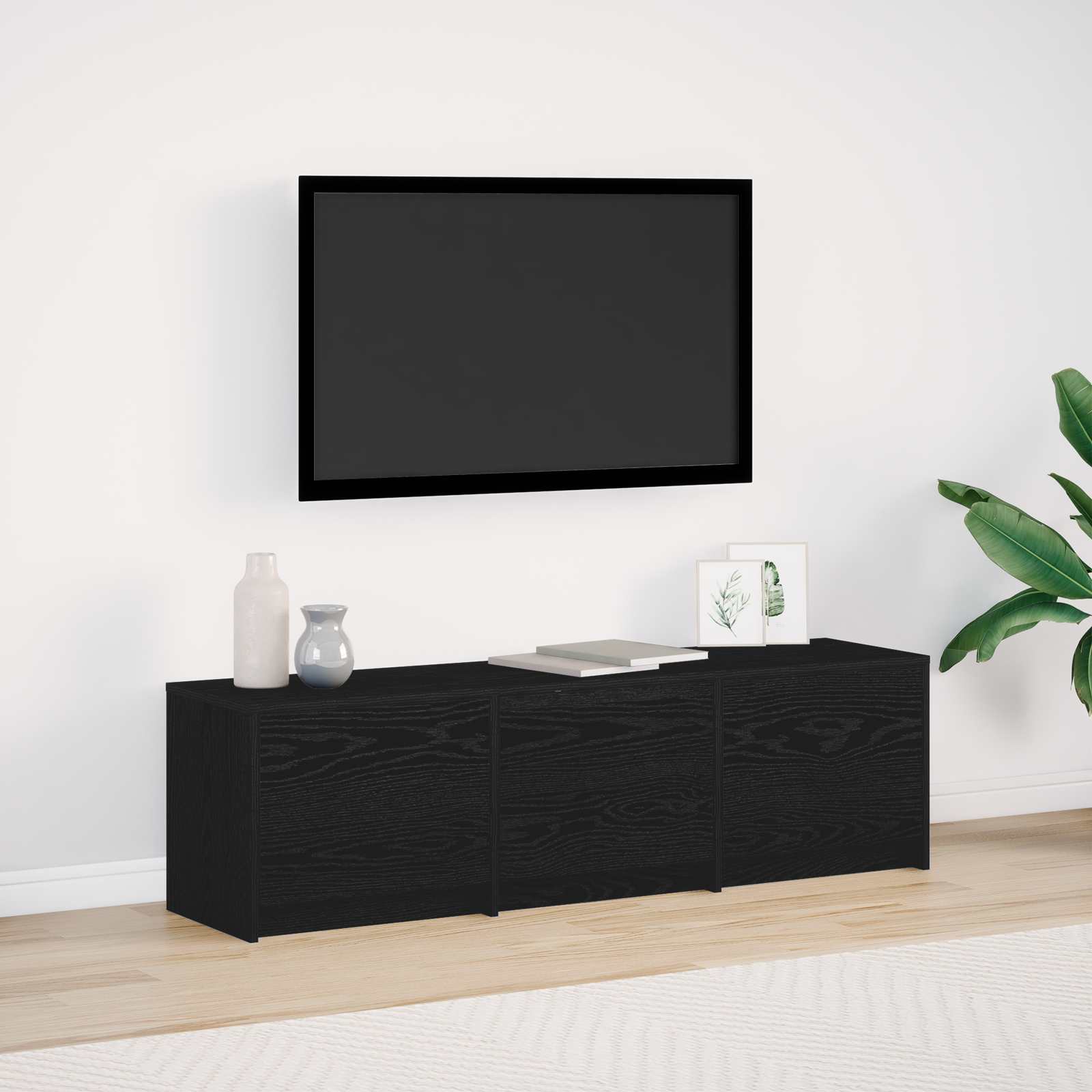 vidaXL TV-kast met LED met lade Wit 165 x 34 x 40 cm Bewerkt hout