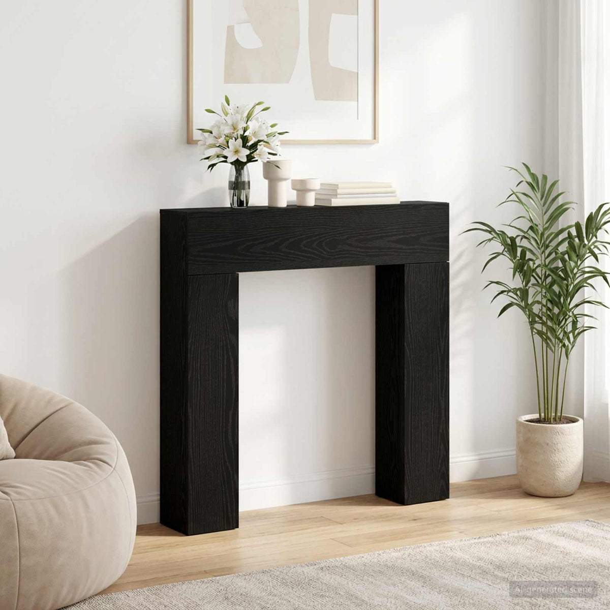 vidaXL Haardomlijsting Wit 102 x 18 x 100,5 cm Bewerkt hout