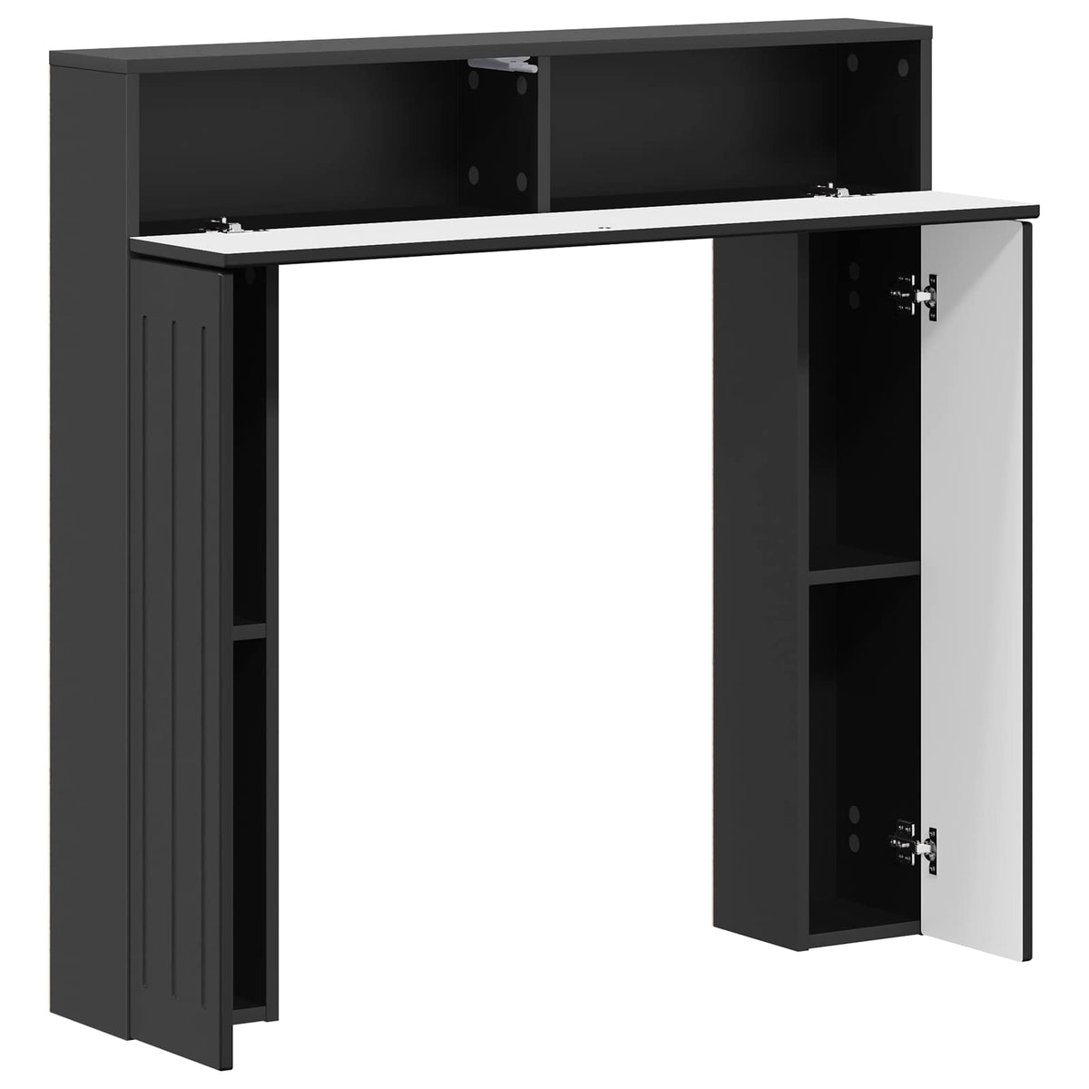 vidaXL Haardomlijsting Wit 102 x 18 x 100,5 cm Bewerkt hout