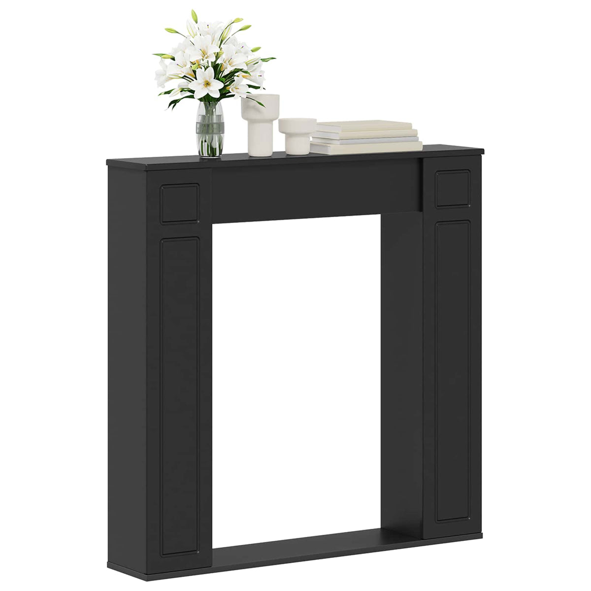vidaXL Haardomlijsting Wit 100 x 20 x 100 cm Bewerkt hout