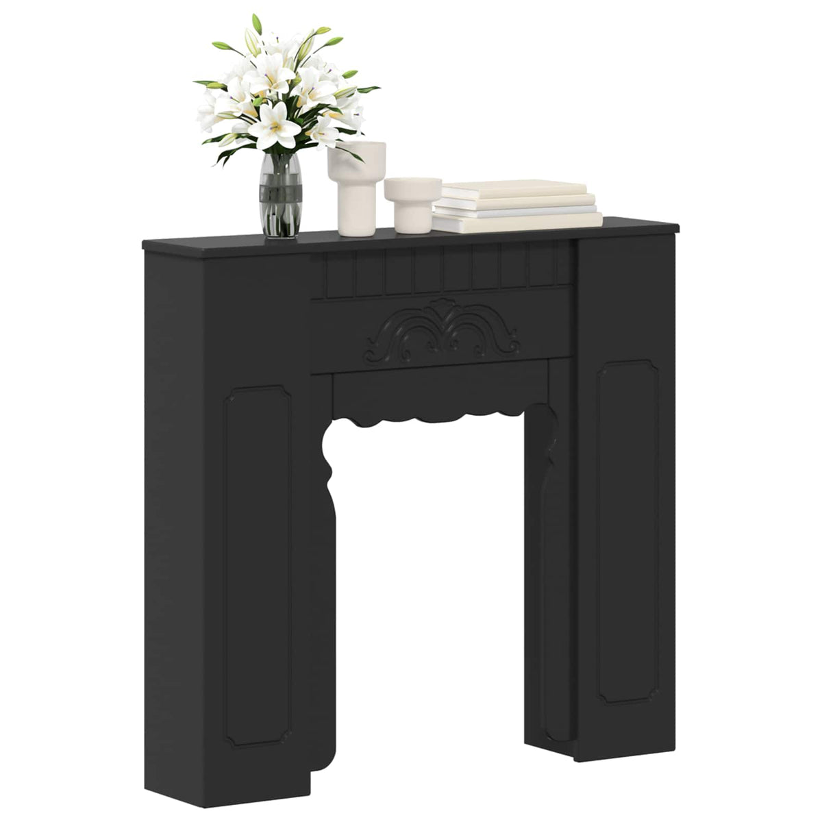 vidaXL Haardomlijsting Wit 93 x 20 x 89 cm Bewerkt hout