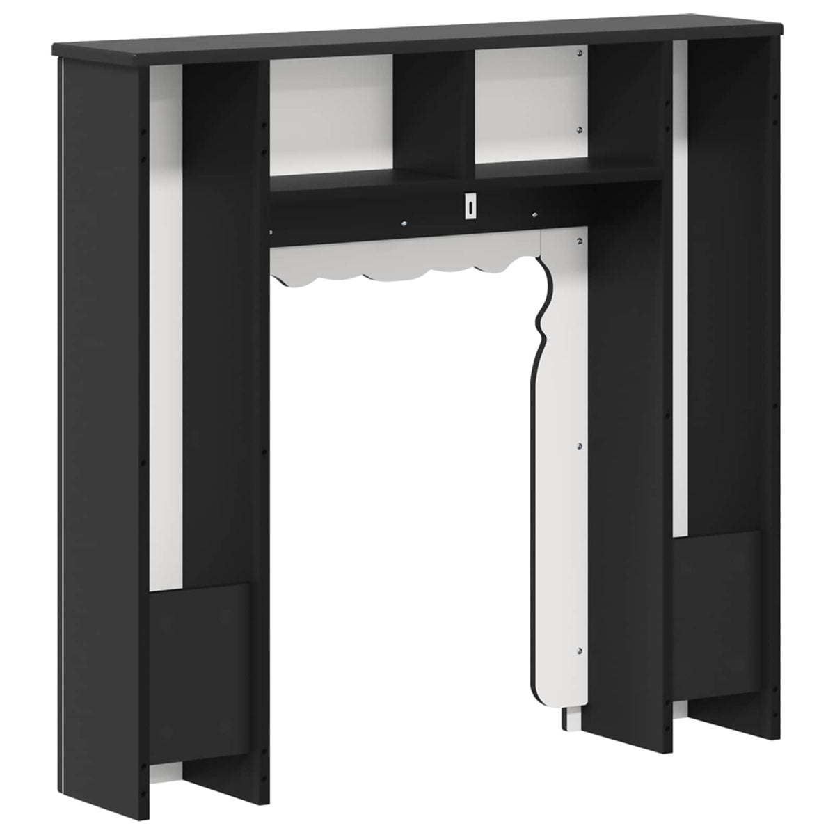 vidaXL Haardomlijsting Wit 93 x 20 x 89 cm Bewerkt hout