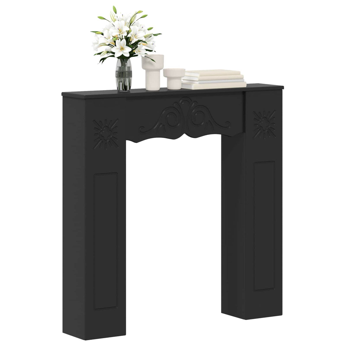 vidaXL Haardomlijsting Wit 102 x 20 x 102 cm Bewerkt hout
