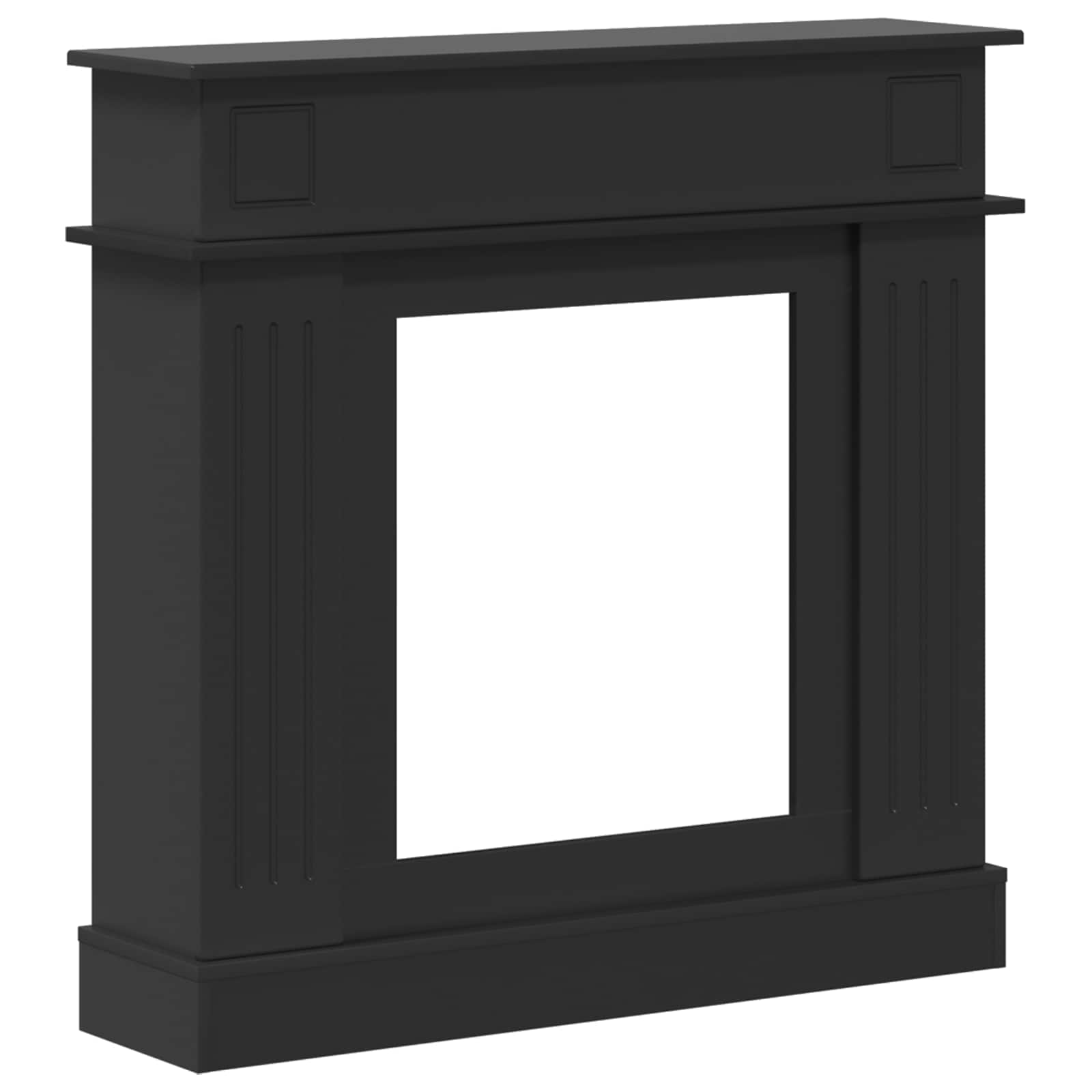 vidaXL Haardomlijsting Wit 102 x 26 x 100 cm Bewerkt hout