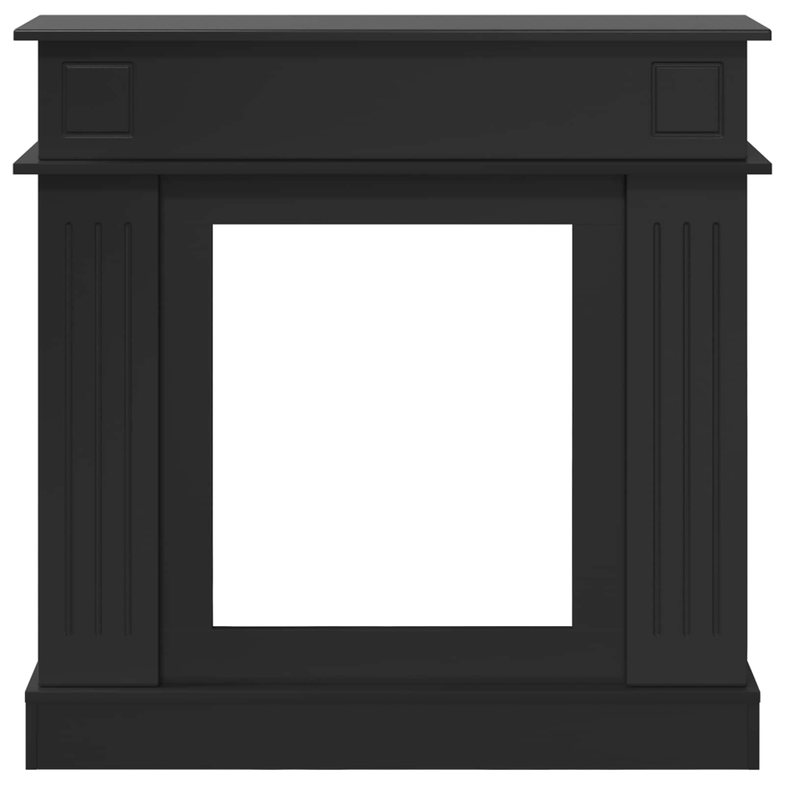 vidaXL Haardomlijsting Wit 102 x 26 x 100 cm Bewerkt hout