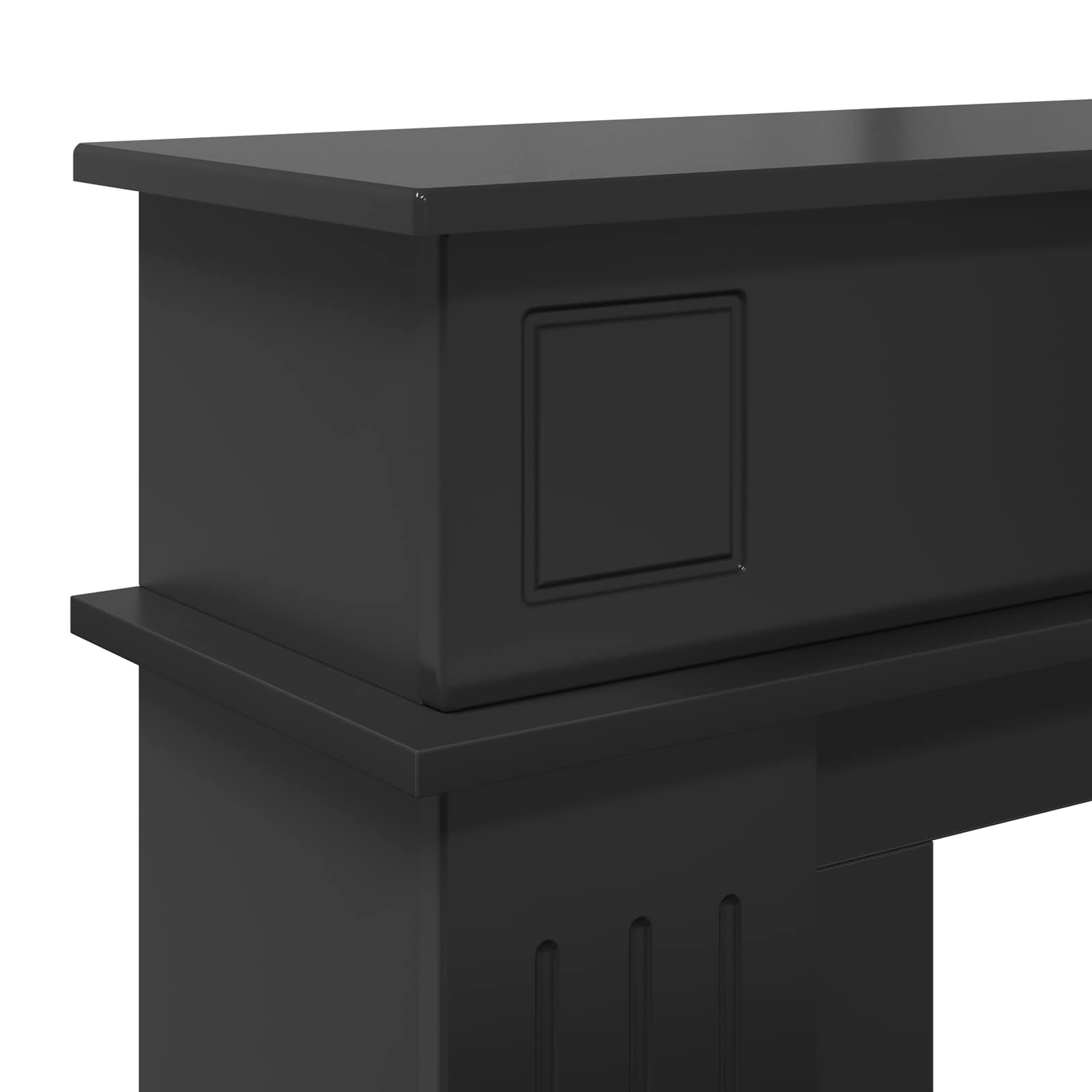 vidaXL Haardomlijsting Wit 102 x 26 x 100 cm Bewerkt hout