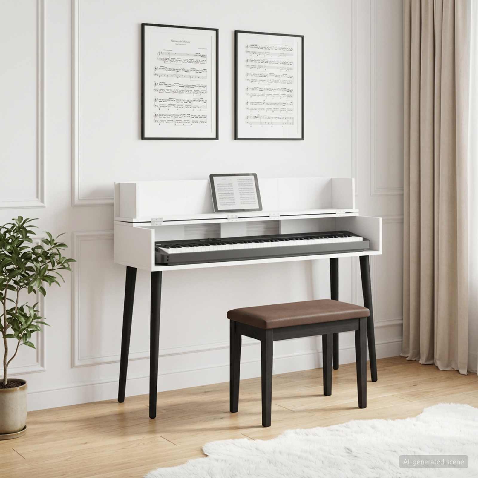 vidaXL studiobureau Wit 152 x 40 x 19,5 cm Bewerkt hout