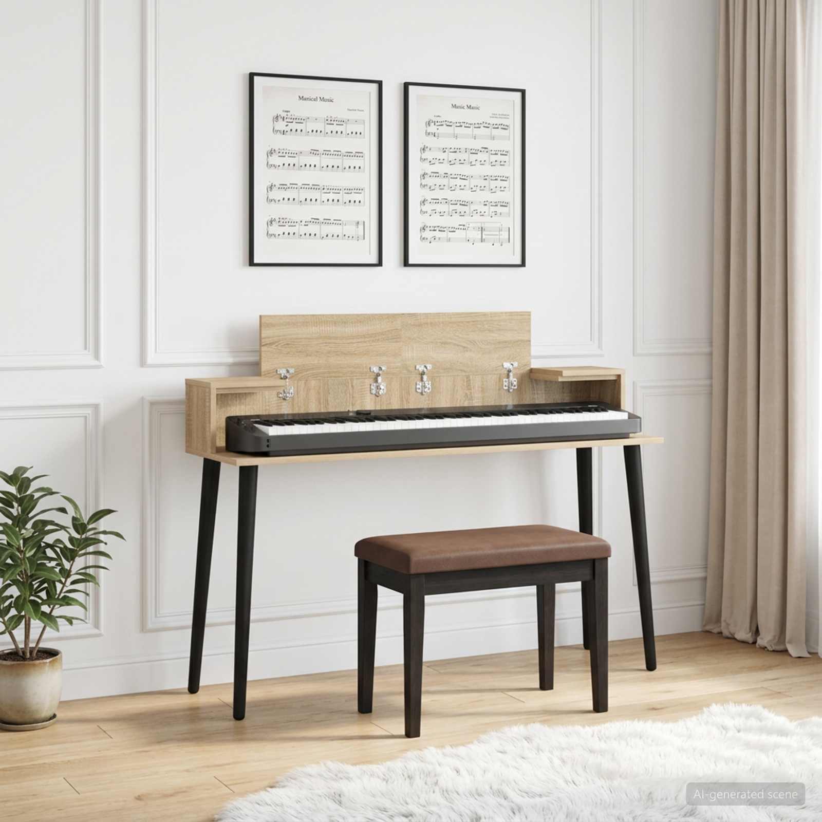 vidaXL studiobureau Wit 152 x 36 x 19,5 cm Bewerkt hout